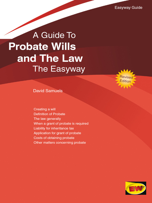 Title details for An Easyway Guide to Probate Wills and the Law by David Samuels - Wait list